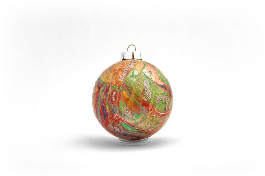 Elegant 3” Painted Glass Ornament