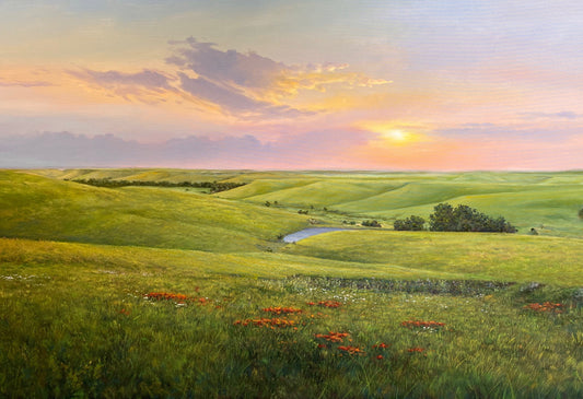 Kansas Flint Hills Serenity - Original painting (Prints Available)