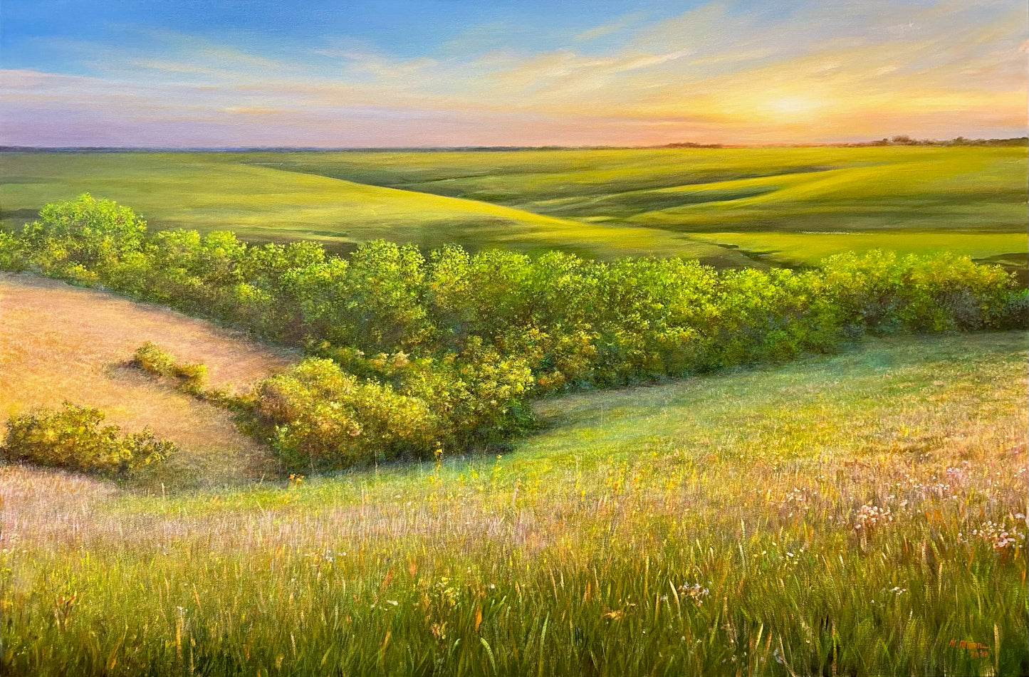 "Evening In The Flint Hills" (Print)