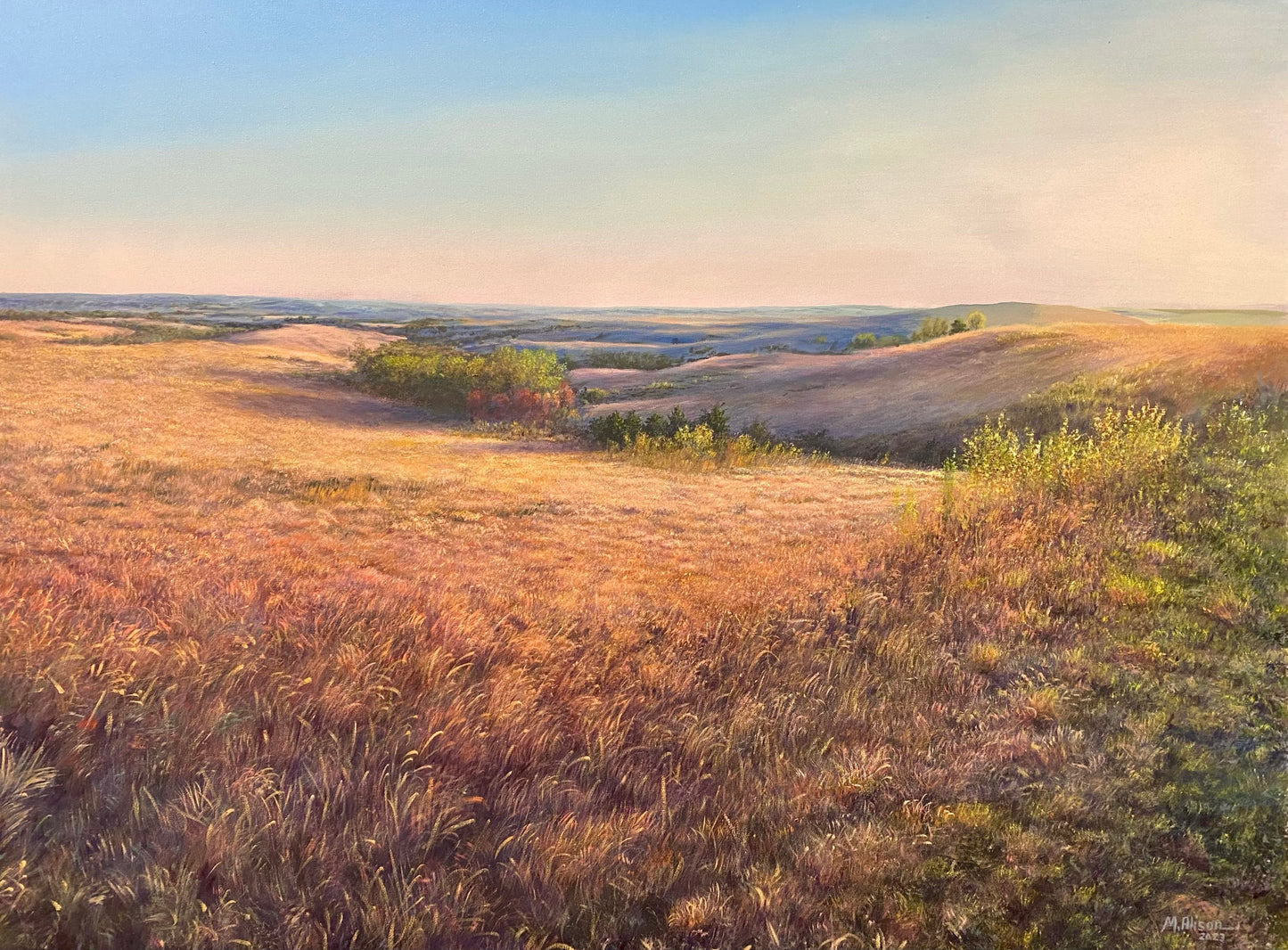 "Morning Rays - Flint Hills" (Print)