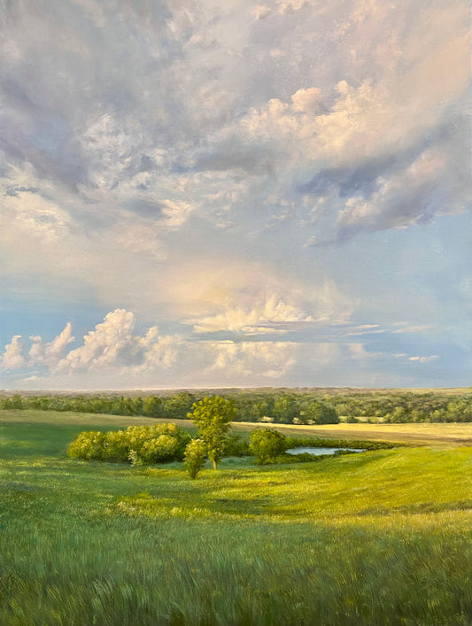 Flint Hills Long Shadows - South Maple Hill" (Print)