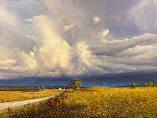 "Distant Storm - Kansas Flint Hills" (Print)