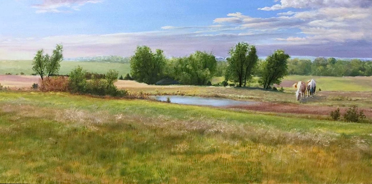 "Summer Pastoral - Kansas Prairies" (Original)